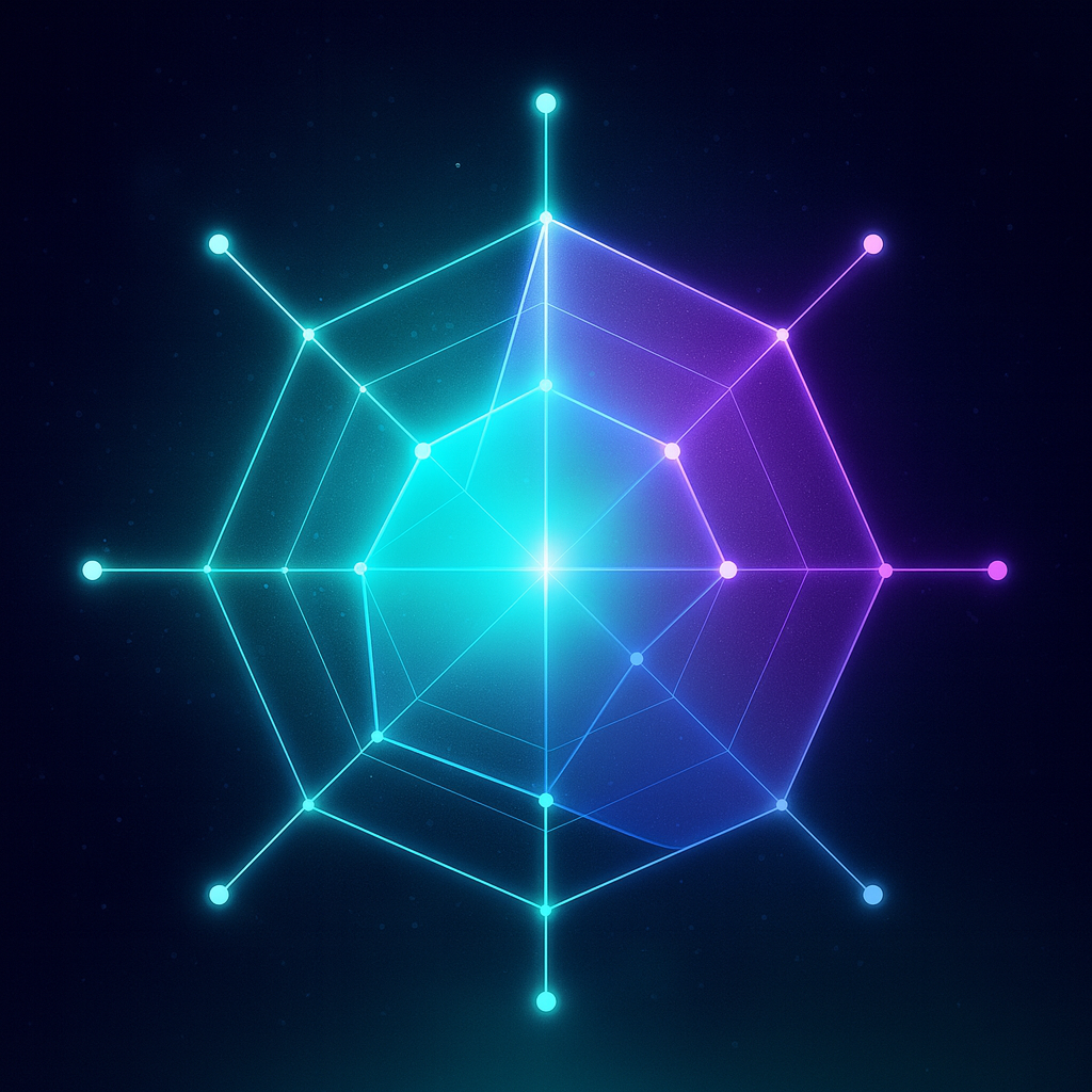 Futuristische Radar-Diagramm im Kosmos